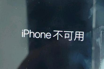 西流河镇苹果服务网点分享锁屏界面显示“iPhone 不可用”如何解决 